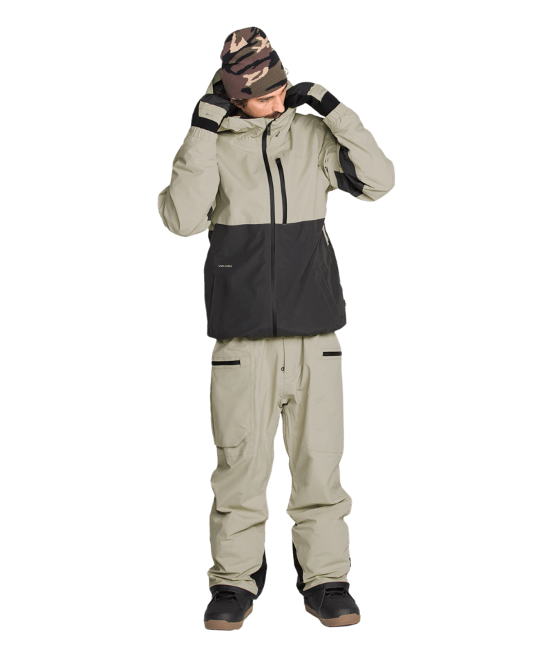 Volcom Mens L Ins Gore-Tex Jacket - Dark Grey 
