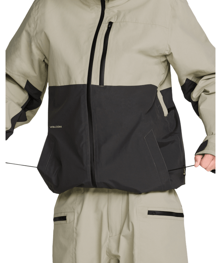 Volcom Mens L Ins Gore-Tex Jacket - Dark Grey 