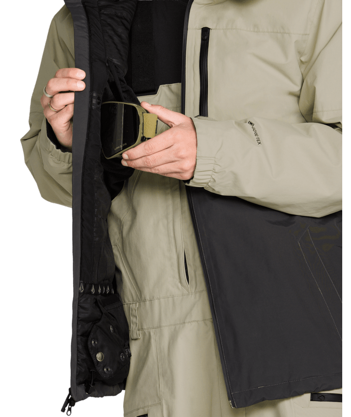 Volcom Mens L Ins Gore-Tex Jacket - Dark Grey 