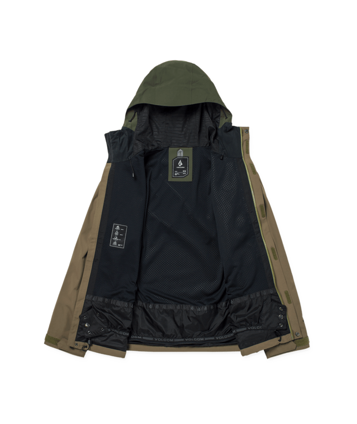 Volcom Mens Buckthreeeighty Ins Jacket - Teak 