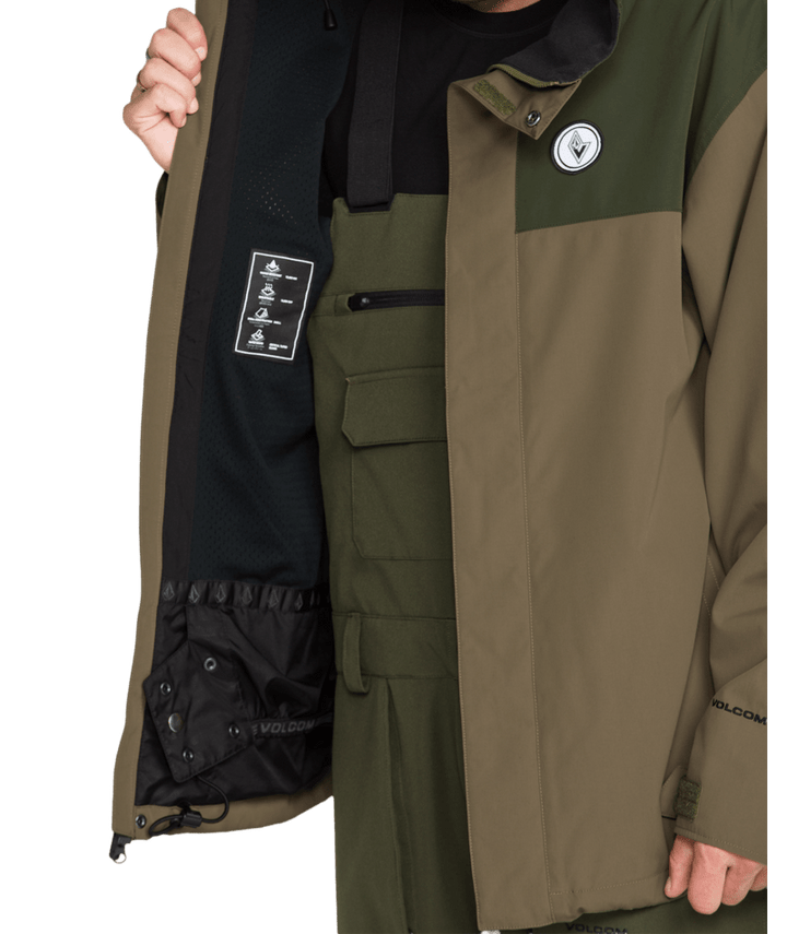 Volcom Mens Buckthreeeighty Ins Jacket - Teak 