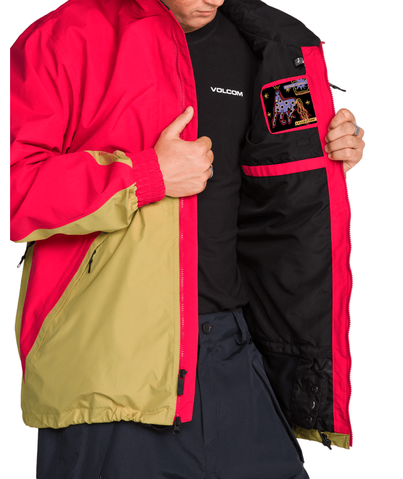 Volcom Mens Longo Gore-Tex Jacket - Bright Cherry 
