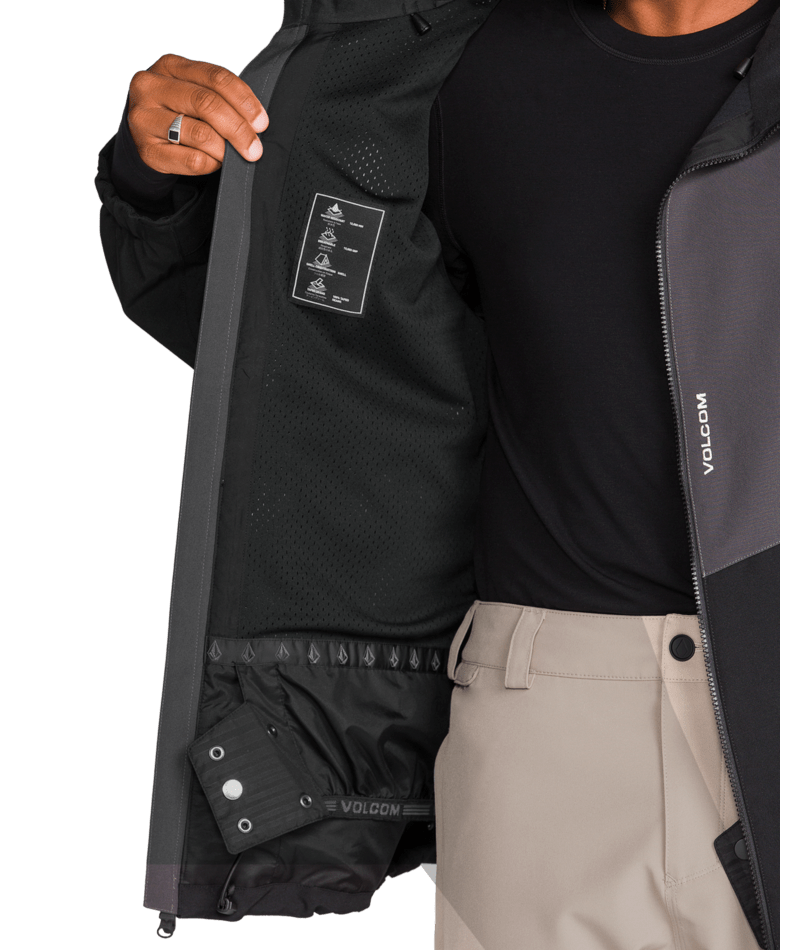 Volcom Mens Brighton Full Zip Jacket - Dark Grey 