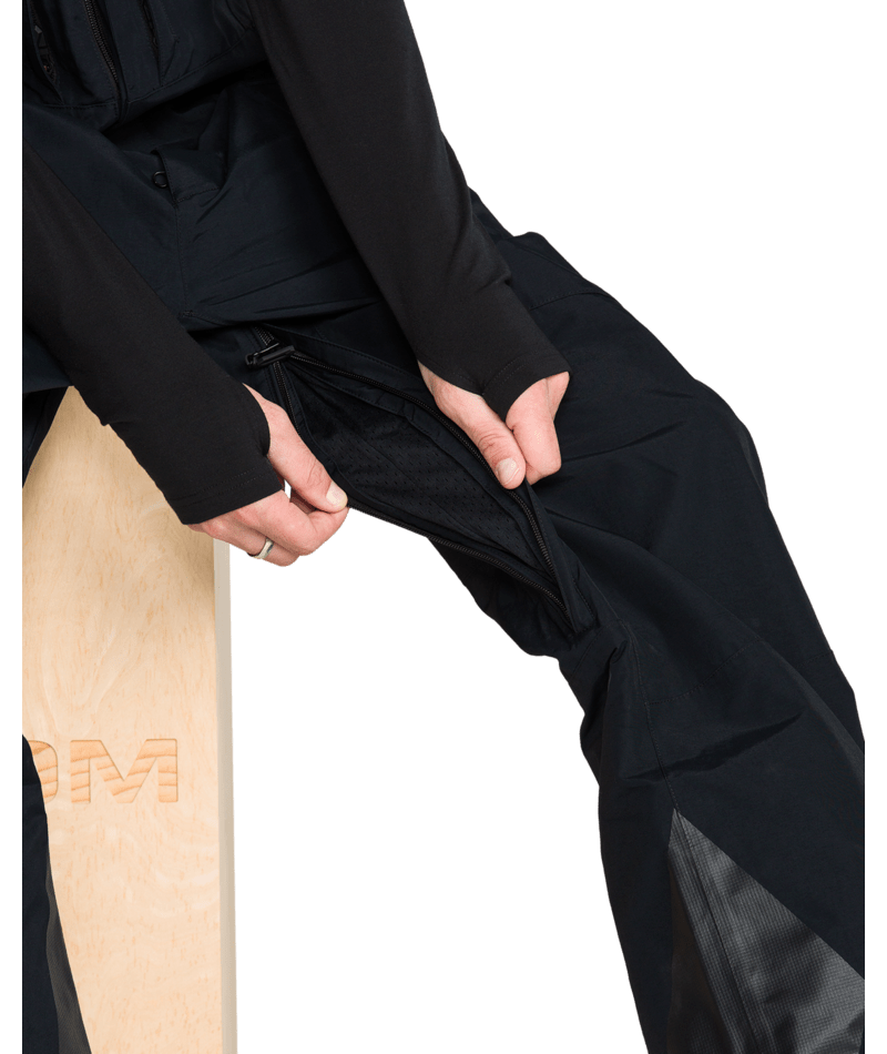 Volcom Mens Rain Gore Bib Overall - Black 