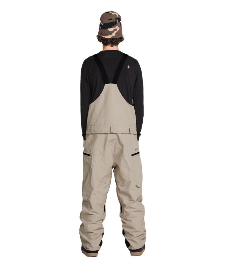 Volcom Mens Rain Gore Bib Overall - Khaki 