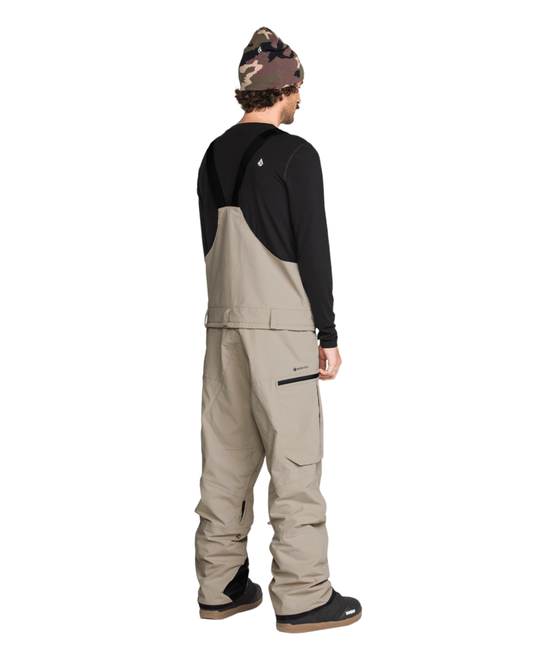 Volcom Mens Rain Gore Bib Overall - Khaki 