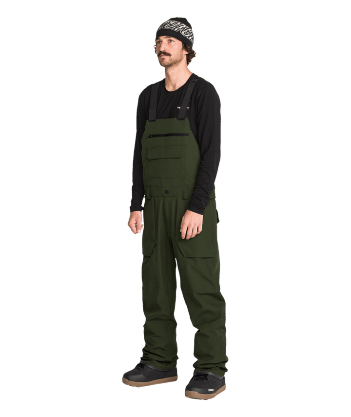 Volcom Mens Roan Bib Overall - Dkgreen 