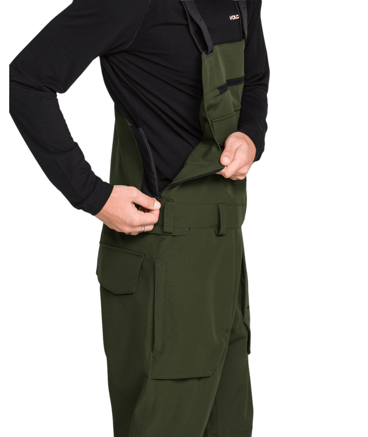 Volcom Mens Roan Bib Overall - Dkgreen 