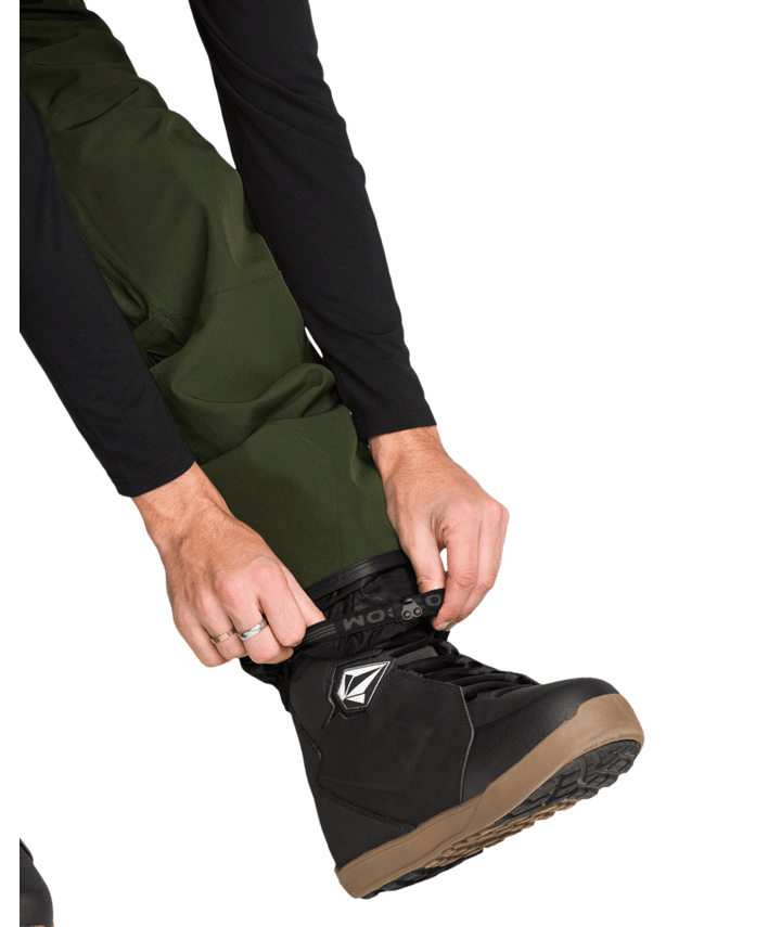 Volcom Mens Roan Bib Overall - Dkgreen 
