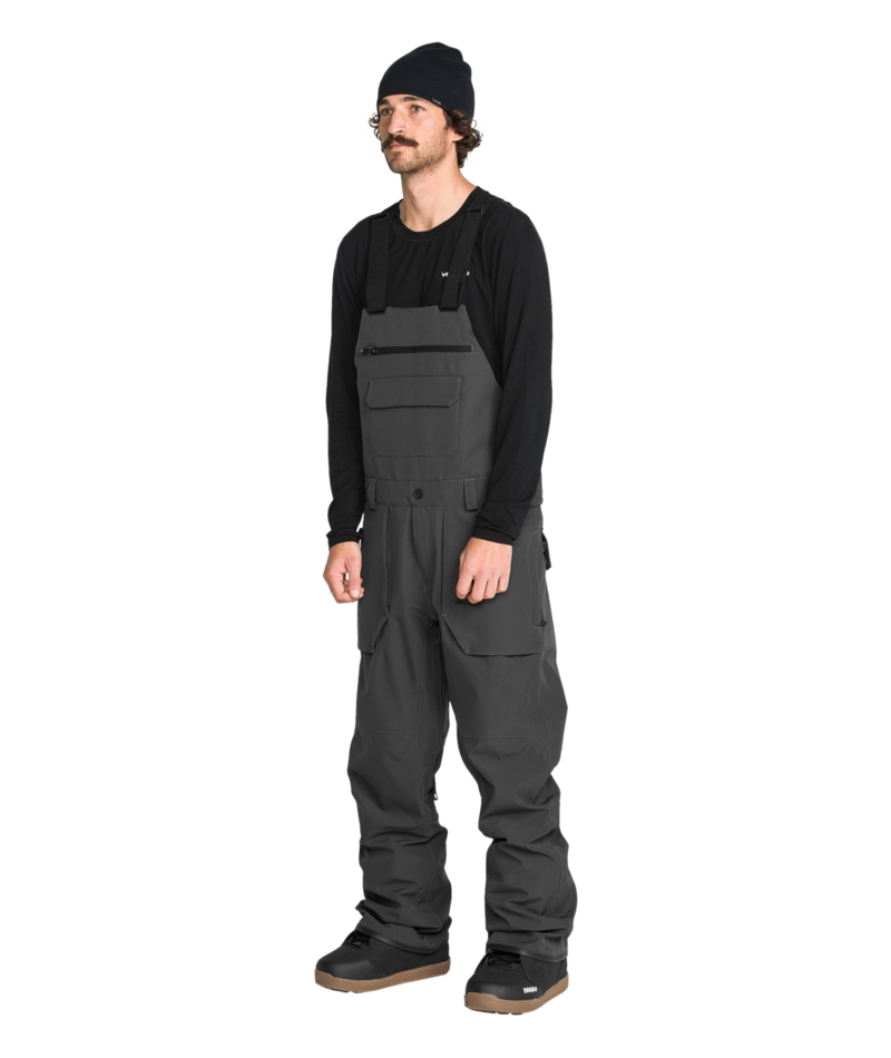 Volcom Mens Roan Bib Overall - Dark Grey 