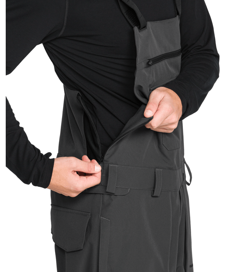 Volcom Mens Roan Bib Overall - Dark Grey 