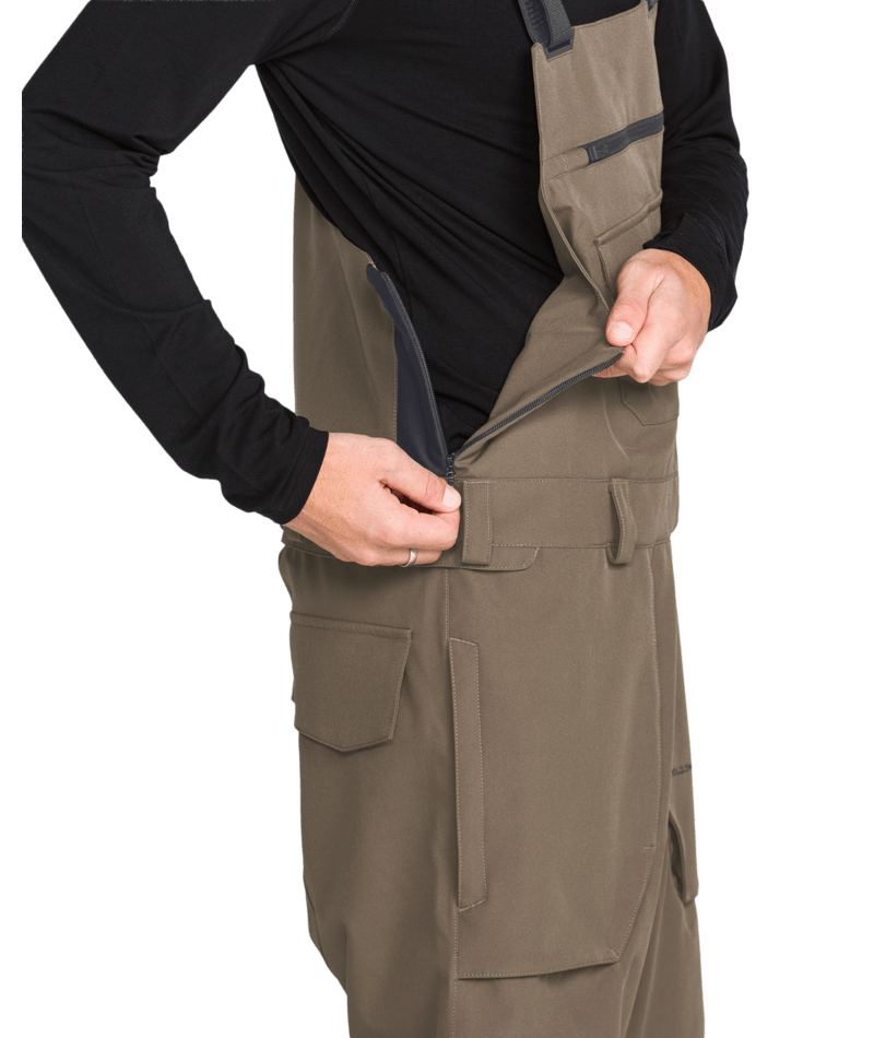 Volcom Mens Roan Bib Overall - Teak 