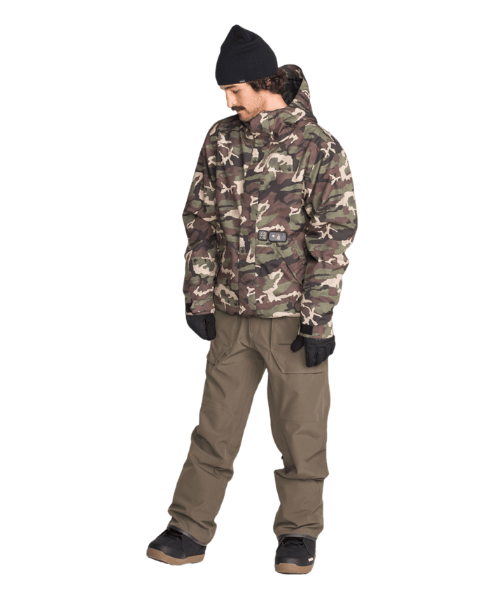 Volcom Mens Roan Bib Overall - Teak 