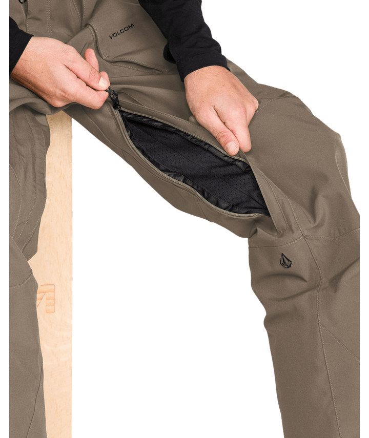 Volcom Mens Roan Bib Overall - Teak 