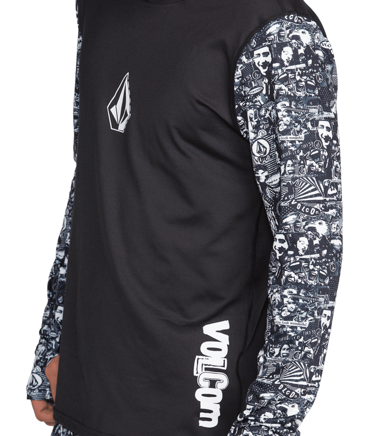 Volcom Mens M V-Science Crew - Black Print 