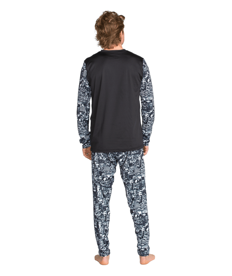 Volcom Mens M V-Science Crew - Black Print 
