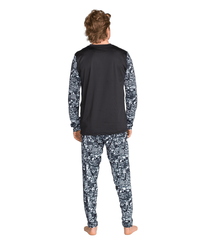 Volcom Mens M V-Science Crew - Black Print 