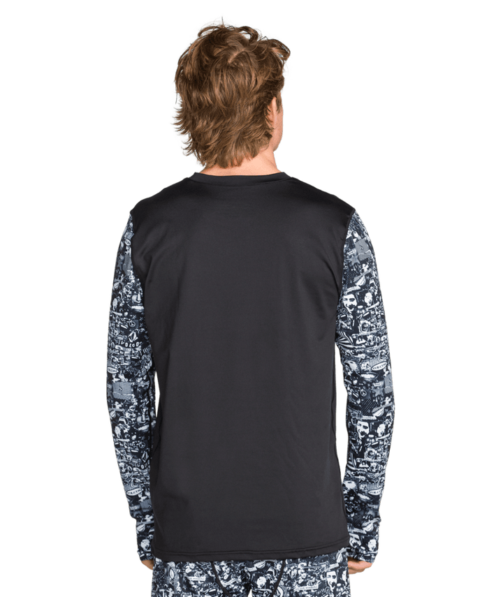 Volcom Mens M V-Science Crew - Black Print 