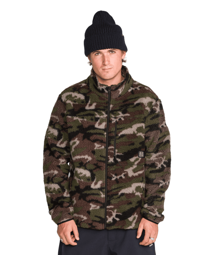 Volcom Mens Nelson Sherpa Full Zip - Camoflauge 