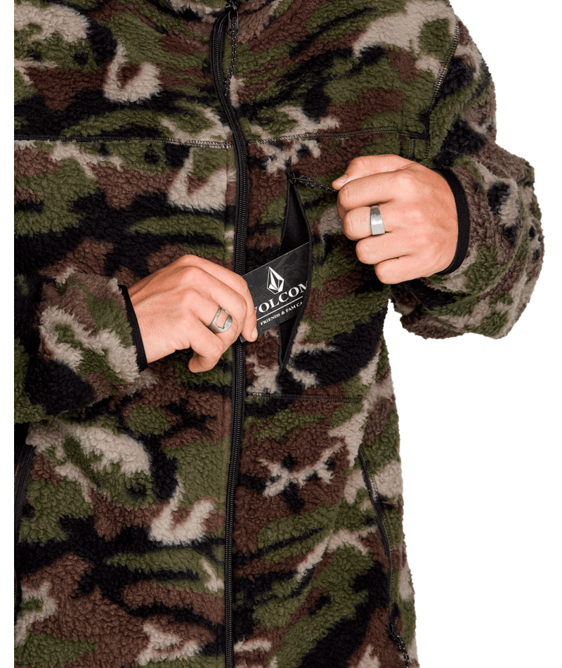 Volcom Mens Nelson Sherpa Full Zip - Camoflauge 