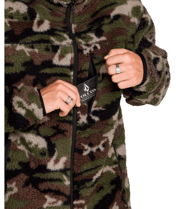 Volcom Mens Nelson Sherpa Full Zip - Camoflauge 