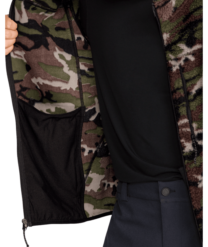 Volcom Mens Nelson Sherpa Full Zip - Camoflauge 