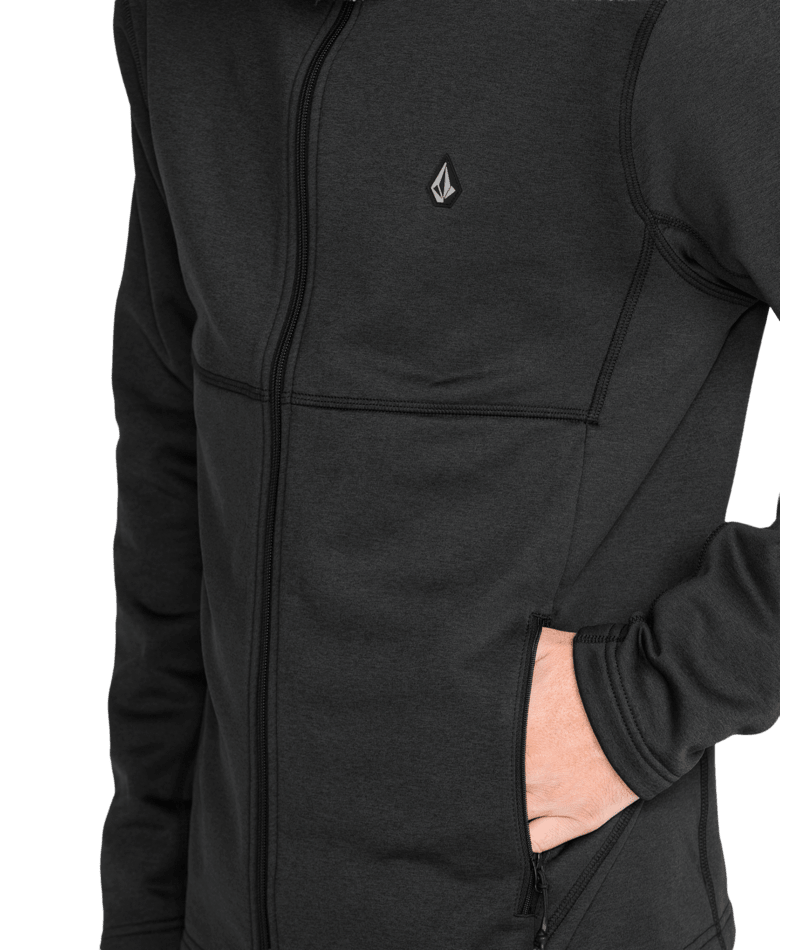 Volcom Mens Snowbound Fleece Full Zip - Black 