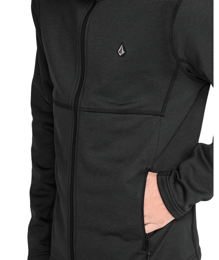 Volcom Mens Snowbound Fleece Full Zip - Black 