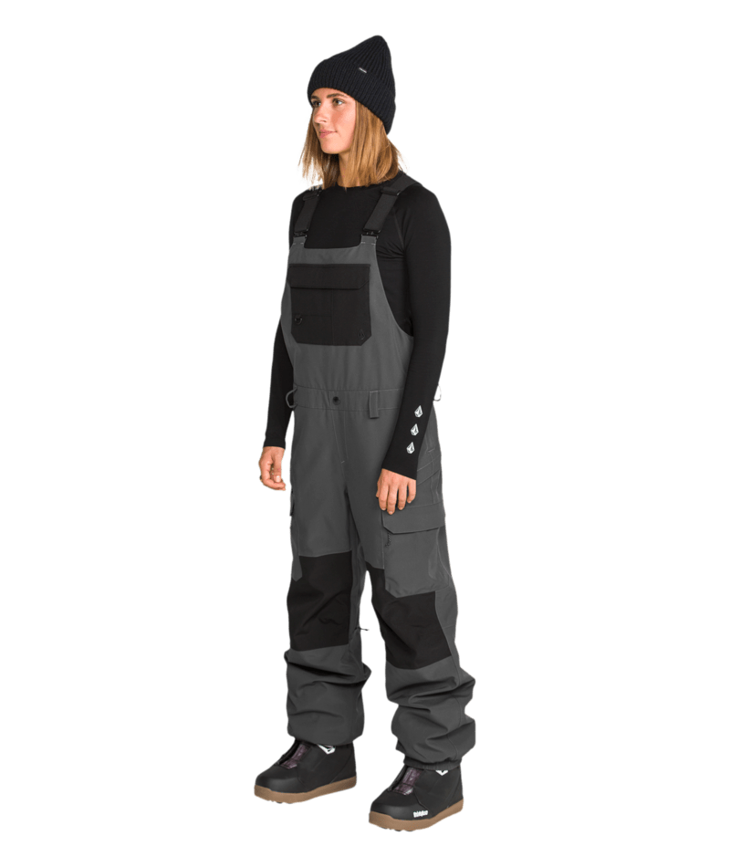 Volcom Womens Creston 3D Stretch Bib - Dark Grey 