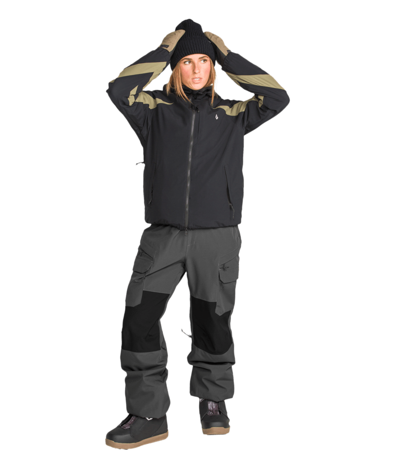 Volcom Womens Creston 3D Stretch Bib - Dark Grey 