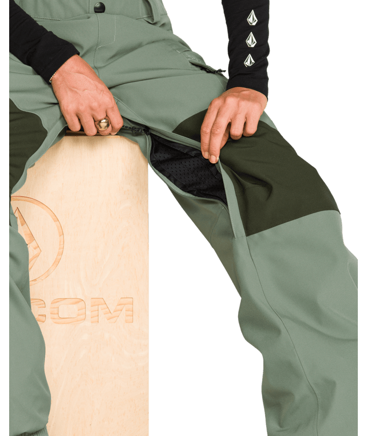 Volcom Womens Creston 3D Stretch Bib - Light Green 