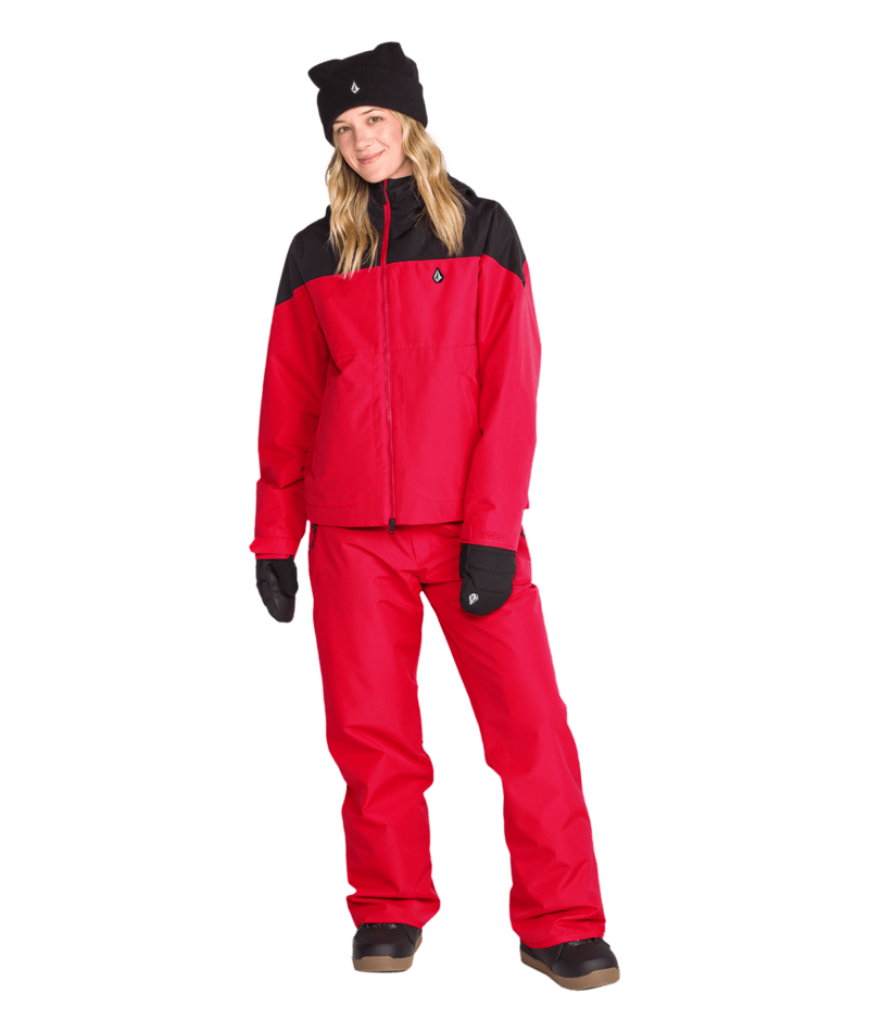 Volcom Womens Coldfront Ins Baggy Pant - Bright Cherry 