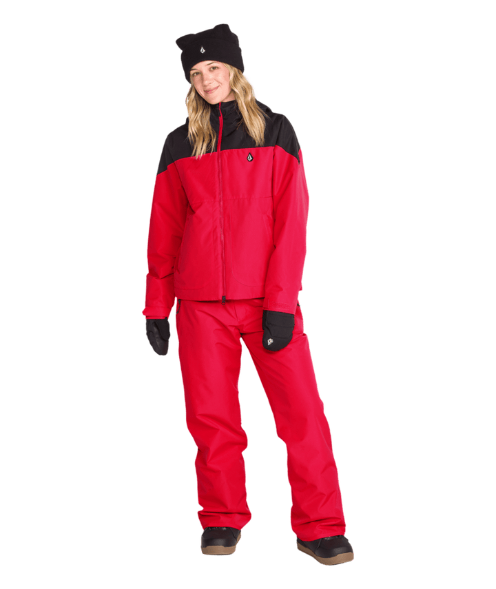 Volcom Womens Coldfront Ins Baggy Pant - Bright Cherry 