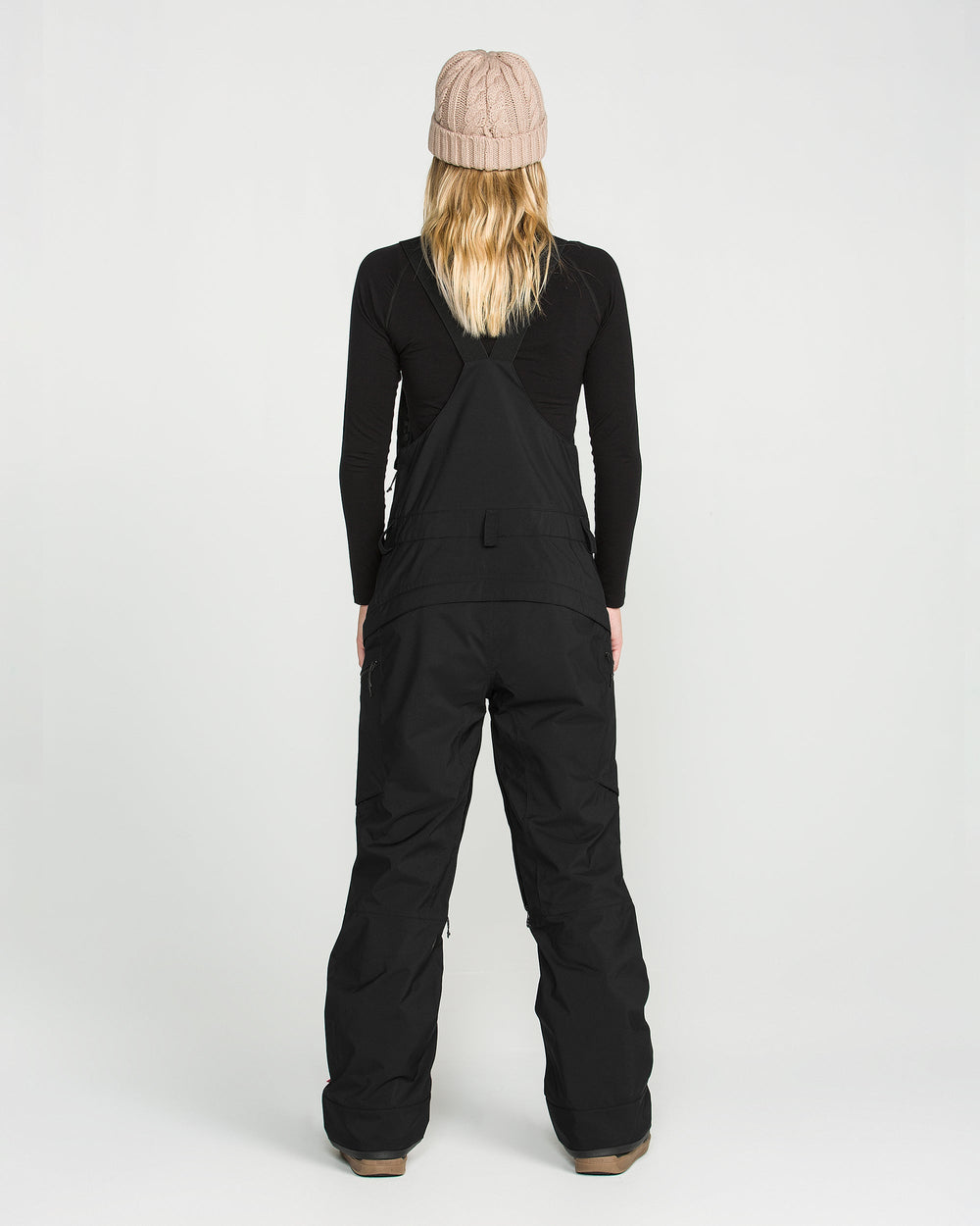 Volcom Womens Ash Stretch Gore Bib - Black - official gallery image 2 #color_black