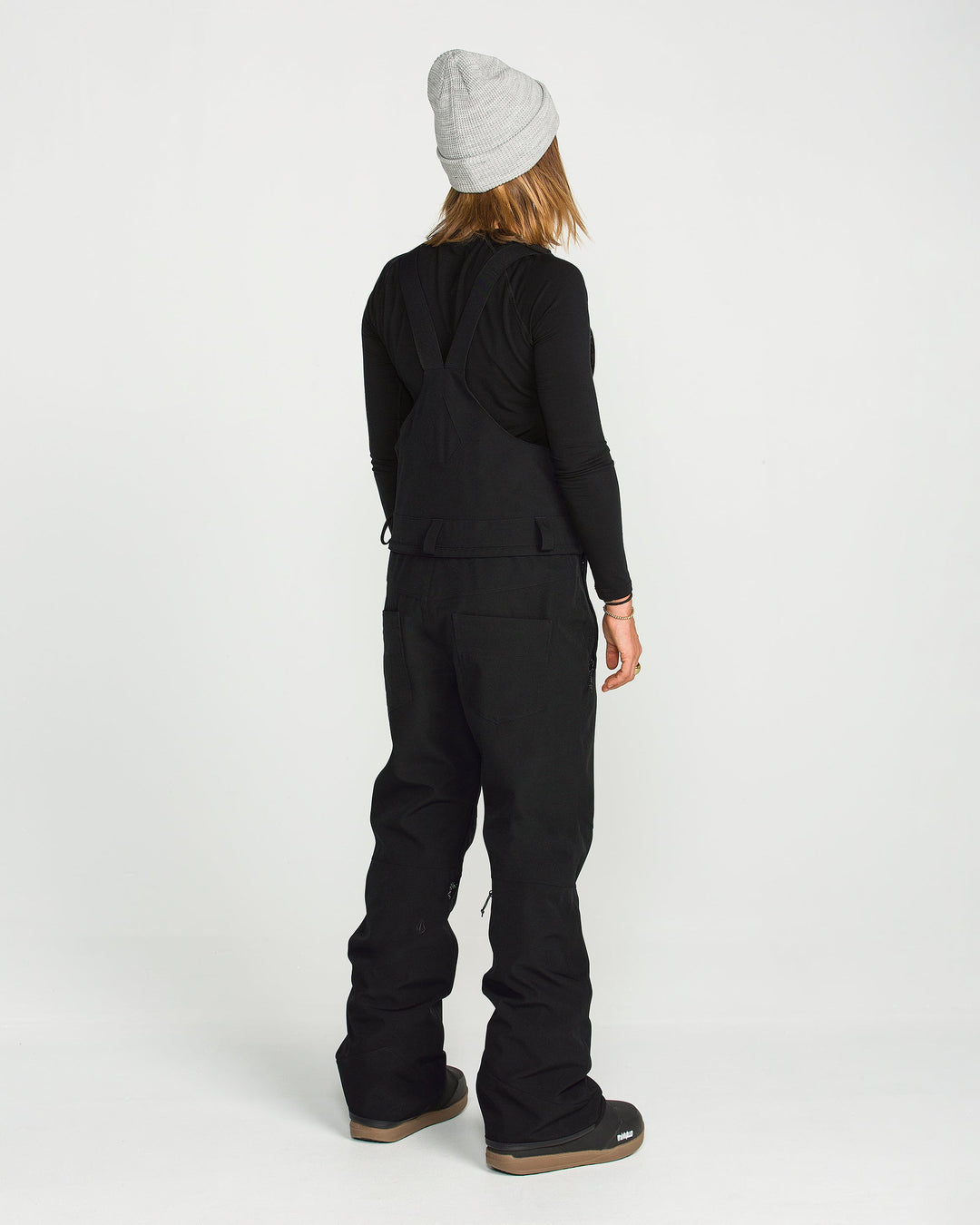 Volcom Womens Swift Bib Overall - Black - official gallery image 4 
