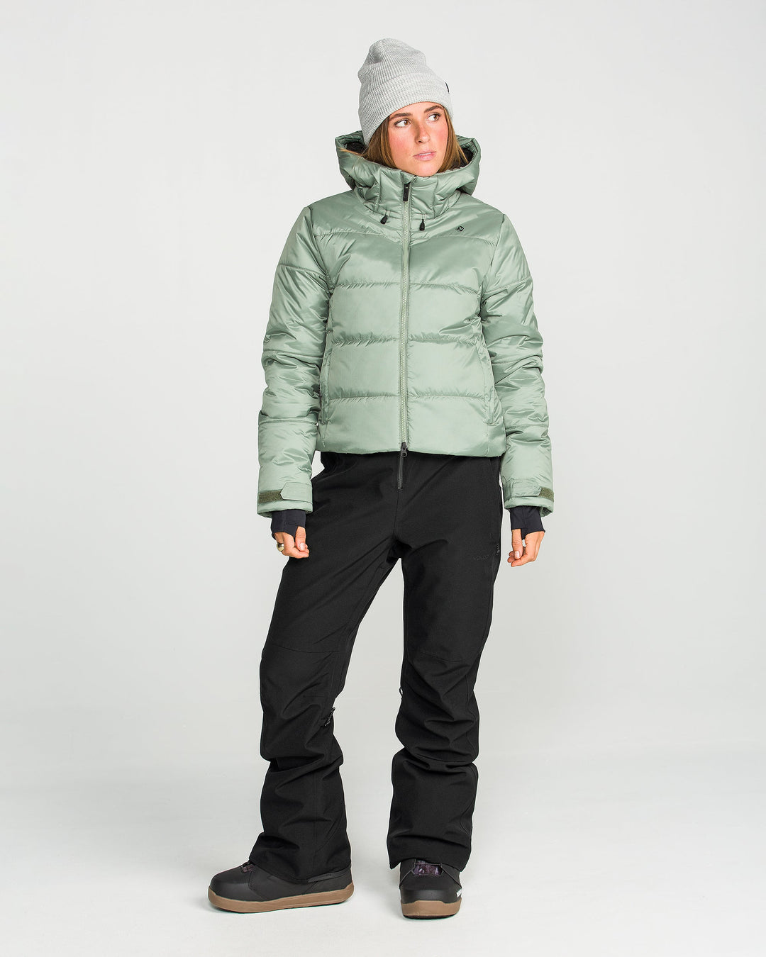 Volcom Womens Swift Bib Overall - Black - official gallery image 7 