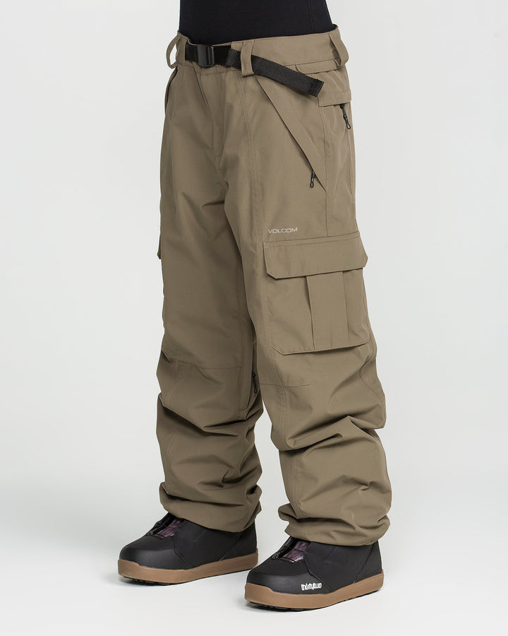 Volcom Womens Liftline 20K Pant - Teak - front on-model view 