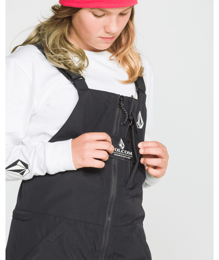 Volcom Kids Barkley Ins Bib Overall - Black 