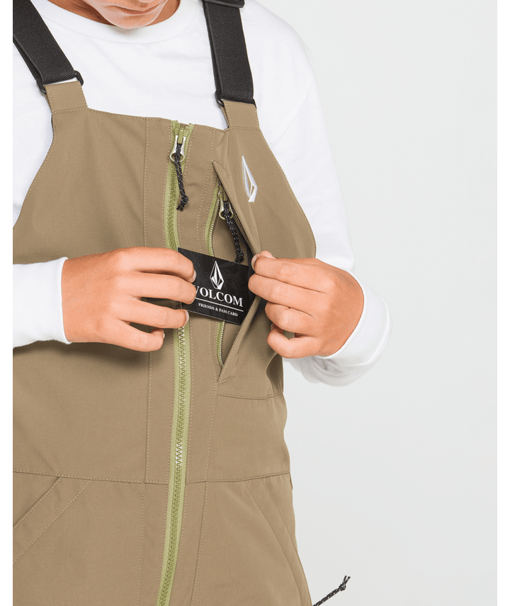 Volcom Kids Barkley Ins Bib Overall - Teak 