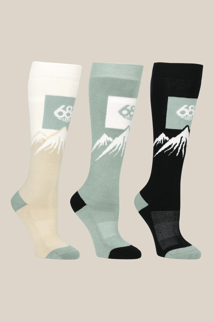 686 Womens Snow Caps Sock 3-Pack
