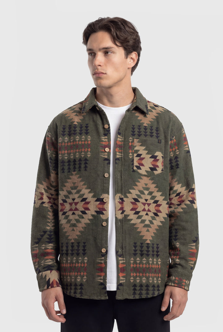 TEAMLTD Mens Trail Aztec Overshirt