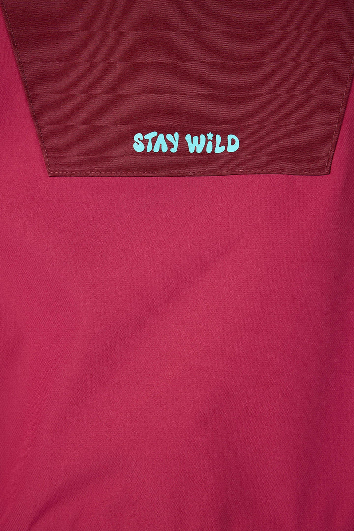 Maroon fabric with &