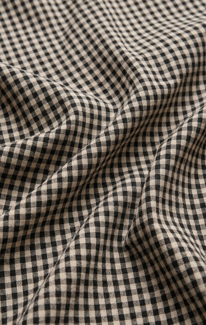 Z Supply Women’s Brooke Gingham Skirt in Black, additional view