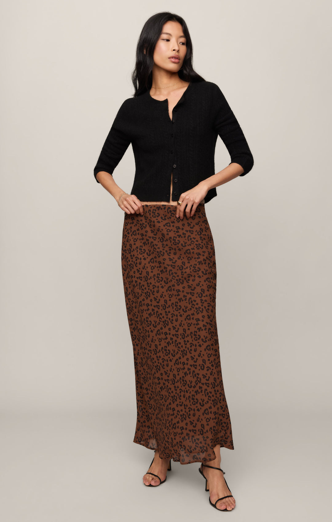 Z Supply Women’s Europa Leopard Skirt in Burnt Umber, additional view