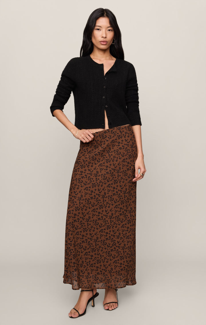 Z Supply Women’s Europa Leopard Skirt in Burnt Umber, additional view