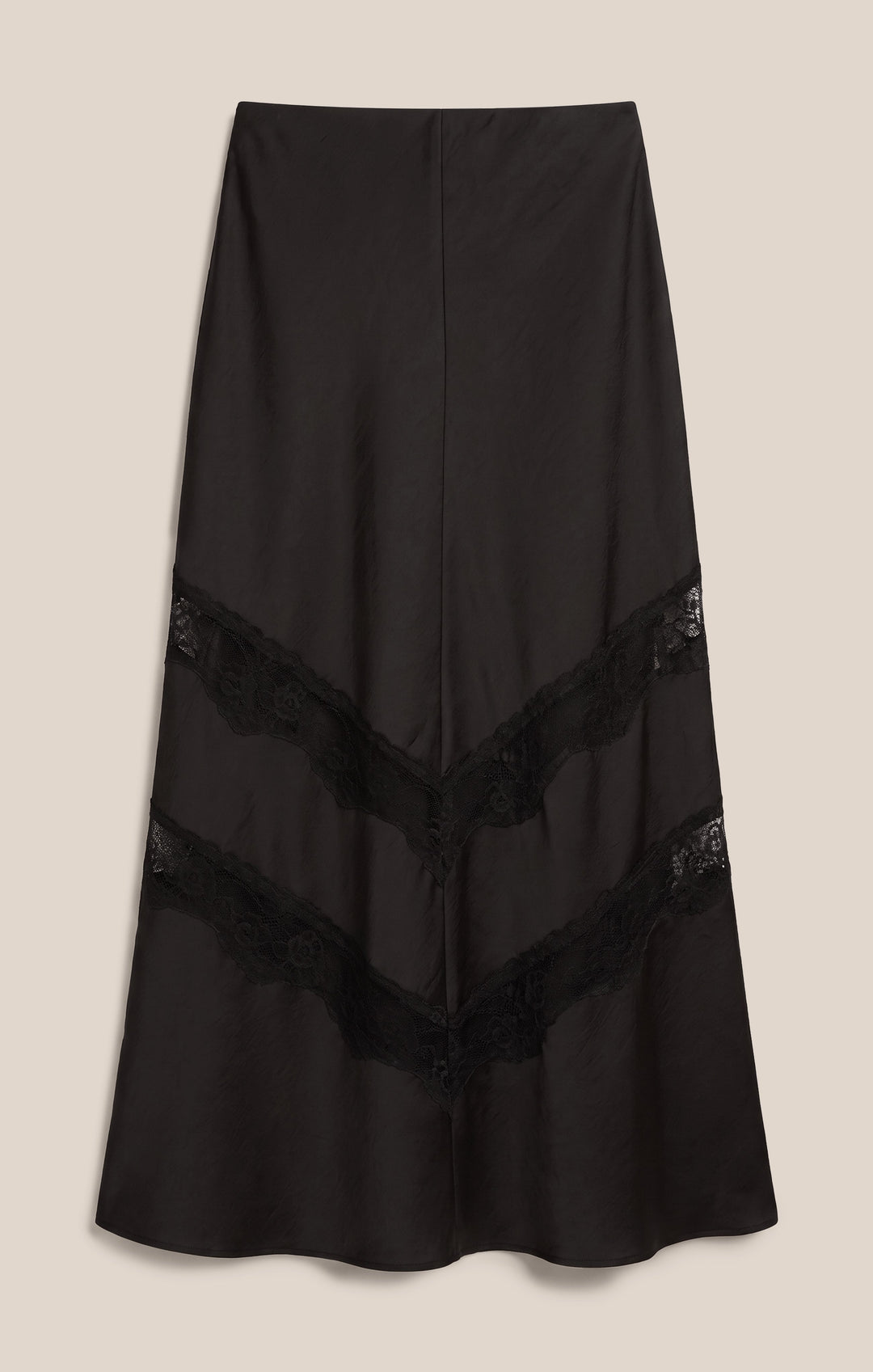 Z Supply Women’s Moira Lace Inset Skirt in Black, additional view