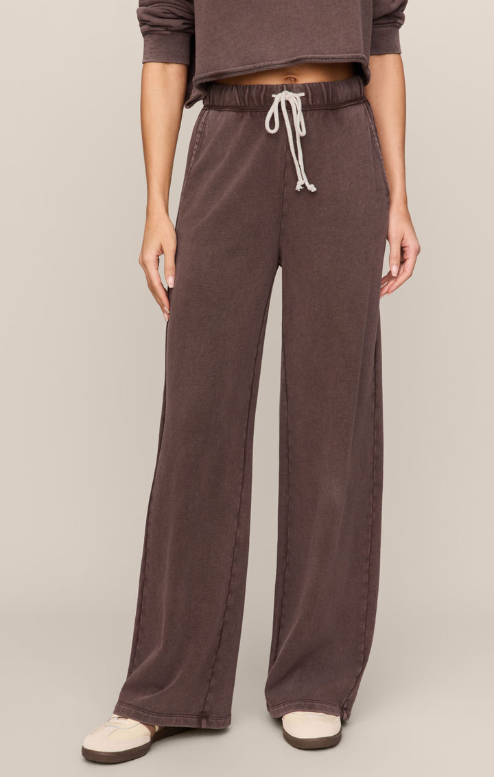 Z Supply Women’s Hunter Knit Pant in Dark Chocolate, front view