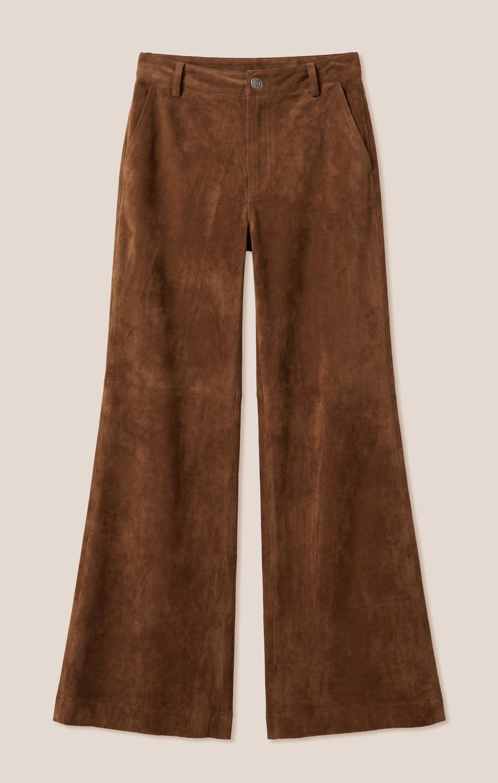 Z Supply Women’s Cecile Mid Rise Wide Leg Pant in Saddle Suede, additional view