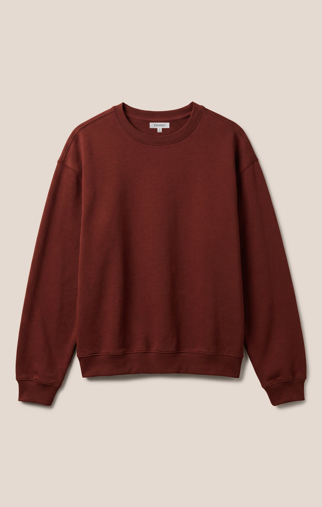 Z Supply Women’s Boyfriend Sweatshirt in Velvet Rouge, additional view