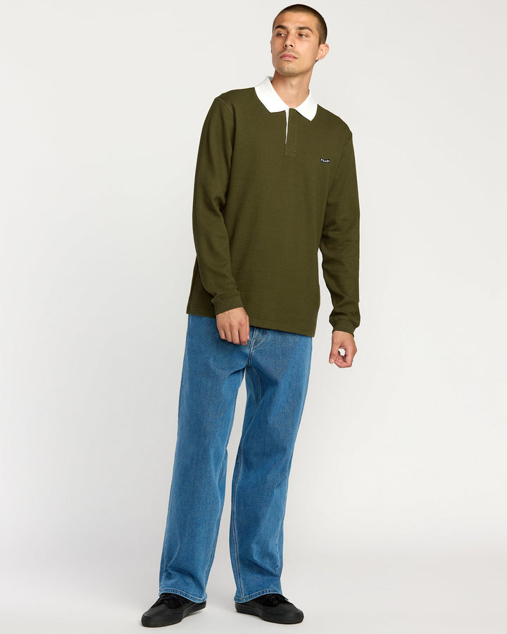 Volcom Curbstone Long Sleeve Polo (Men&